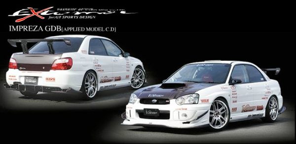 VARIS: IMPREZA GDB (C.D.E) [HALF BODY KIT PARTS] AERO PARTS