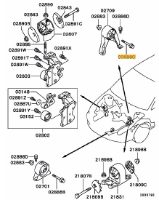 Bolt engine support rod