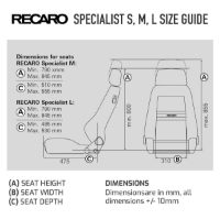 Recaro: Specialist Seat Range - S / M / L