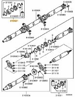 Joint kit, propeller shaft Evo 7-9