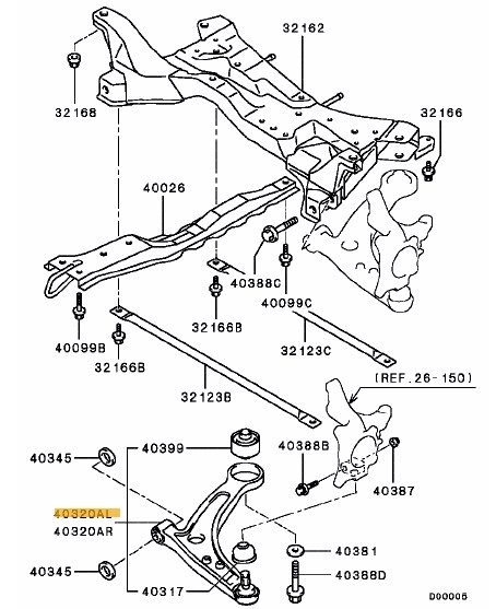 Front lower arm LH - SEE NEW NUMBER - 4013A461 - Ross Sport