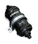 FUELAB: 828 SERIES IN-LINE FUEL FILTER (LONG): -6AN INLET/OUTLET