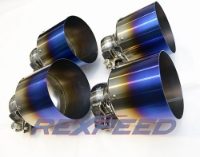 Rexspeed:  Titanium Exhaust Tip Set: Nissan: R35 GTR