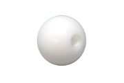 Torque Solution: Delrin 50mm Round Shift Knob (White) - Universal 10 x 1.25" - Evo 5-X
