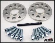 RSS: 378 (18mm) Cayenne Hubcentric Silver Spacer/Silver Wheel Bolts