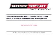Ross Sport Gift Voucher 