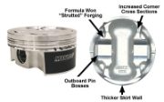 Manley: Subaru EJ20 / EJ25 Platinum Lightweight Pistons - 75mm De-Stroked (2.35L) 