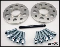 RSS: 340/10 (15mm) Hubcentric Silver Spacer/Silver Wheel Bolts