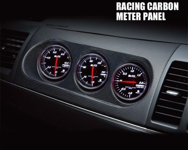 Blitz UK: Racing Carbon Meter Panel: Including 52mm Gauges & Sensors