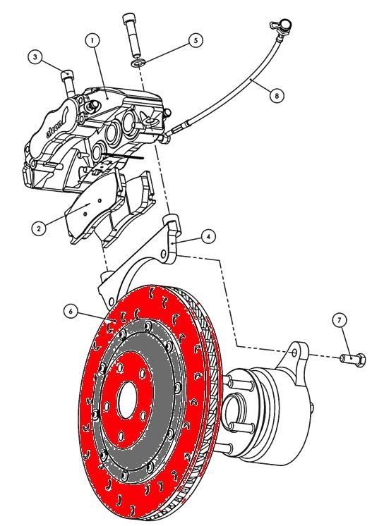 Alcon Advantage Extreme 350mm Rear Disc And Bell Assembly Nissan Skyline Gtr R34 Rear Ross