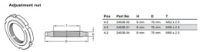 OHLINS: Parts: Adjustment Nut : Various Sizes