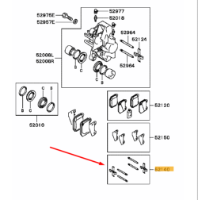 Clip kit, rear brake Brembo Evo 6-9- *Special Order Part 