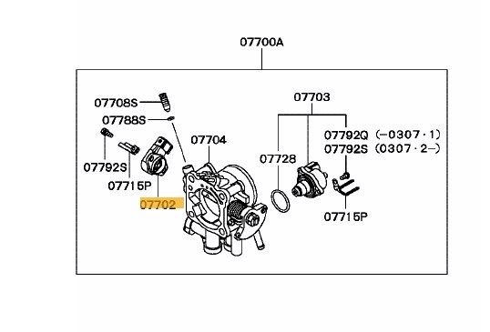MD628074 Throttle Position Sensor (TPS) - OEM Mitsubishi Evo 7/8/9