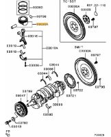 Piston & pin assy Evo X .25 Oversize