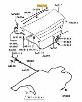 Torsion bar, trunk lid RH