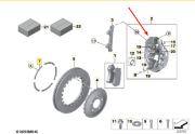 Alcon Caliper CAR8949 Ø27.0/Ø31.8/Ø38.1 (4489)(25mm PAD) LEFT