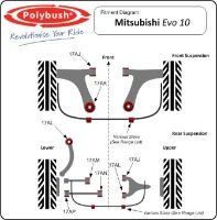 Polybush: Complete Suspension Bush Kit: Evo X