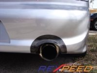 Rexpeed Carbon Exhaust Shield USDM Bumper - Evo 8-9