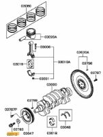 Center bolt, crankshaft pulley