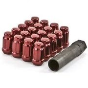 GORILLA NUTS: SMALL DIAMETER TUNER LUG NUT KIT: RED (20-PACK) M12 x 1.5