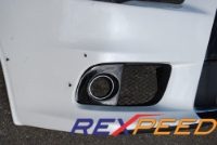 Rexpeed Carbon Fibre Fog Light Trim - Evo X
