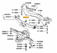 Bolt Rear Diff Side Bracket: EVO 5-9 RS (1PC)