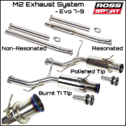 Ross Sport - M2 Exhaust System - Evo 7-9