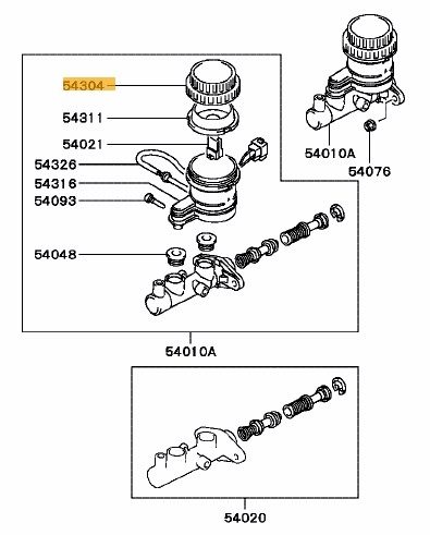 Cap Brake Fluid Reservoir EVO 7-X With ABS - Ross Sport Europe Ltd